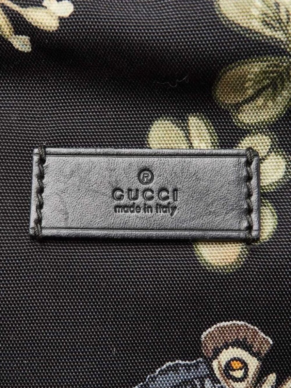 Gucci Black Floral Printed Canvas Backpack Bag - Picture 9 of 12